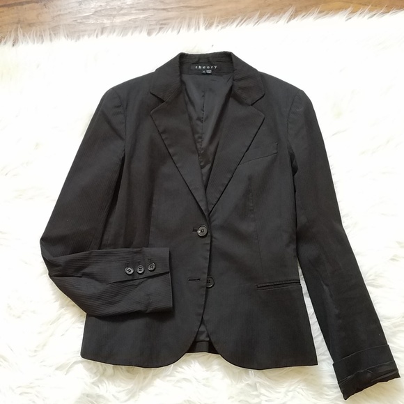 Theory Jackets & Blazers - THEORY Black Double Button Blazer